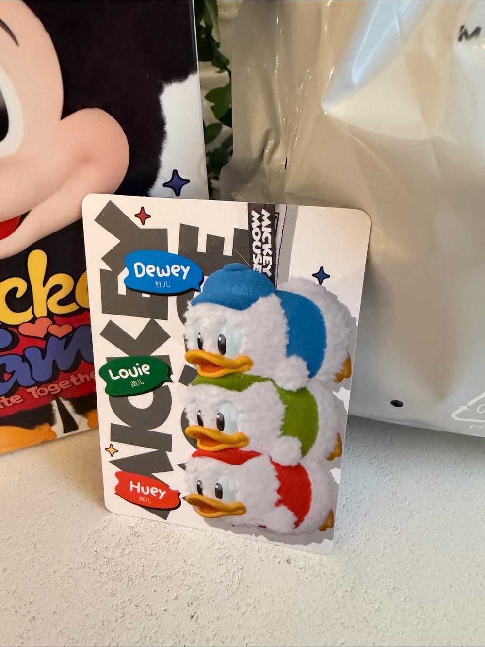 Pop Mart Mickey Family Cute Together Plush Pendant SECRET-
Huey Dewey Louie - Picture 2 of 6